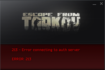 Escape from Tarkov Error 213