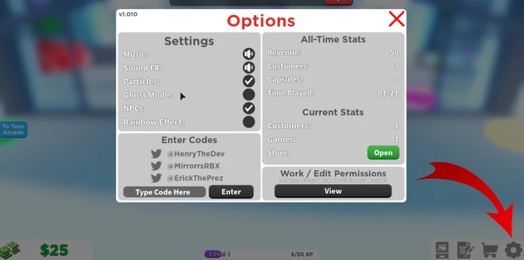 How to Redeem Codes in Arcade Empire (Roblox)