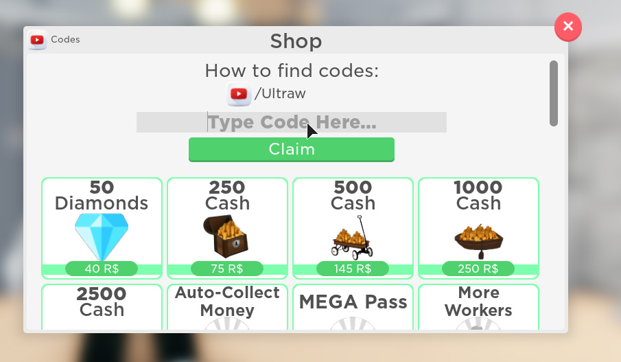 Restaurant Tycoon 2 codes [December 2023]