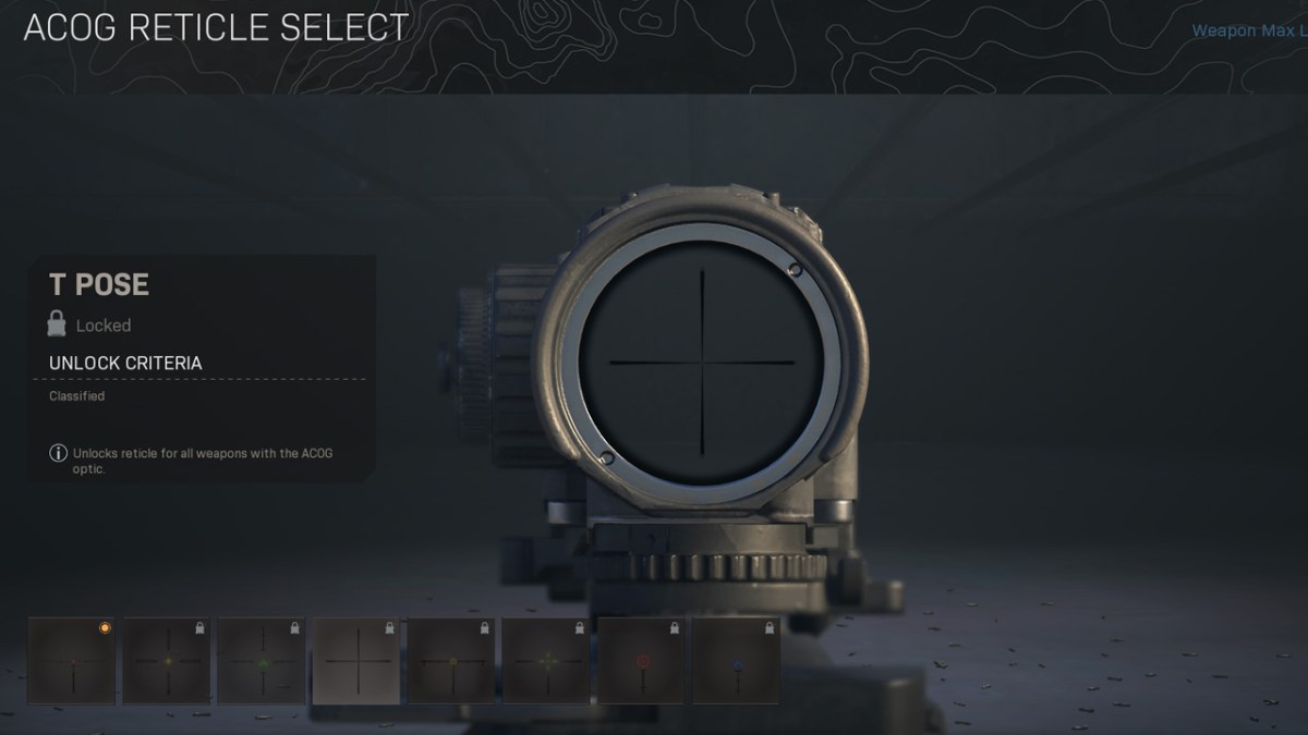 How to get the T Pose Reticle in Warzone