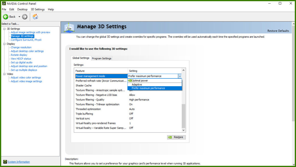 Windows 10 Power Management