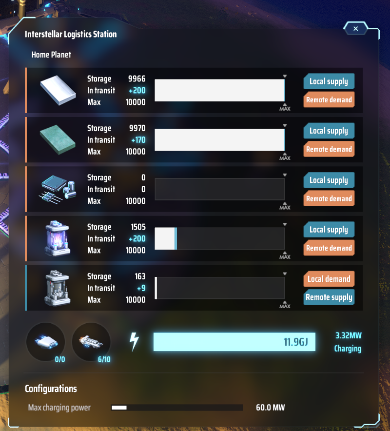 Dyson Sphere Home Planet Logistics