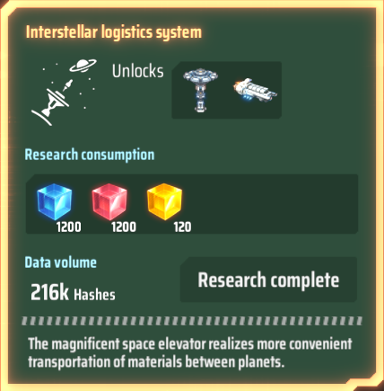 Dyson Sphere Interstellar Logistics