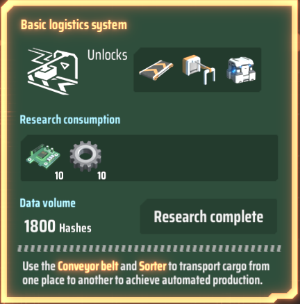 Dyson Sphere Program Basic Logistics