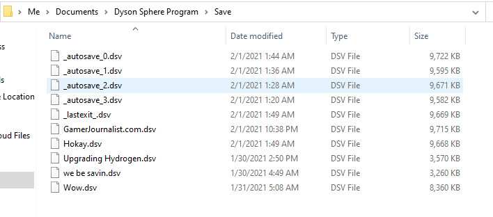 Dyson Sphere Program Save File Location