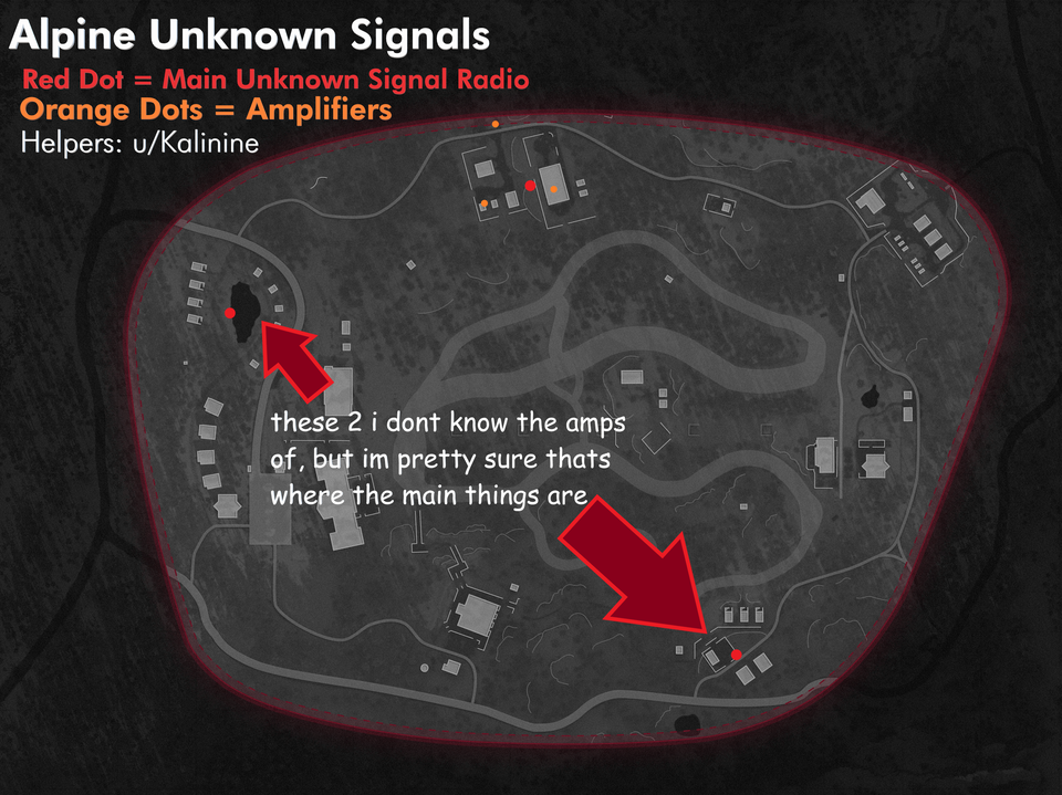 Signal Amplifier Locations in Cold War Zombies Outbreak - Alpine