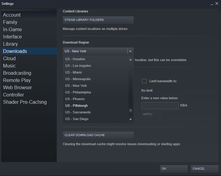 How to Fix Slow Download Speeds on Steam - Change your Steam Download Region