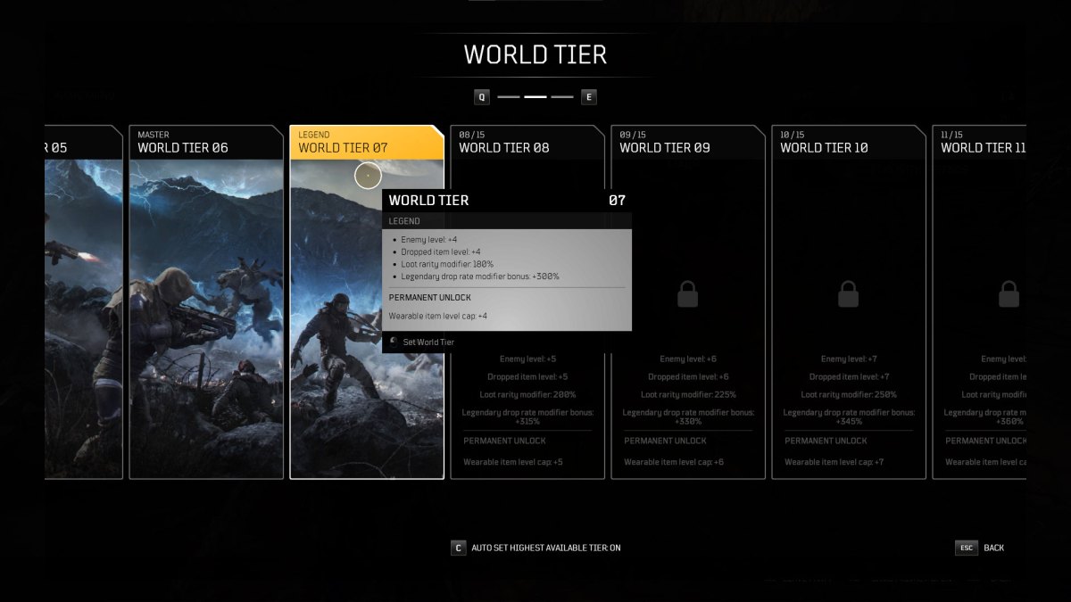 How to Increase World Tier in Outriders