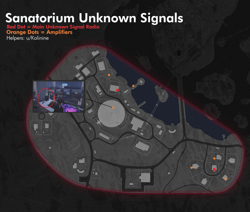 Signal Amplifier Locations in Cold War Zombies Outbreak - Sanatorium