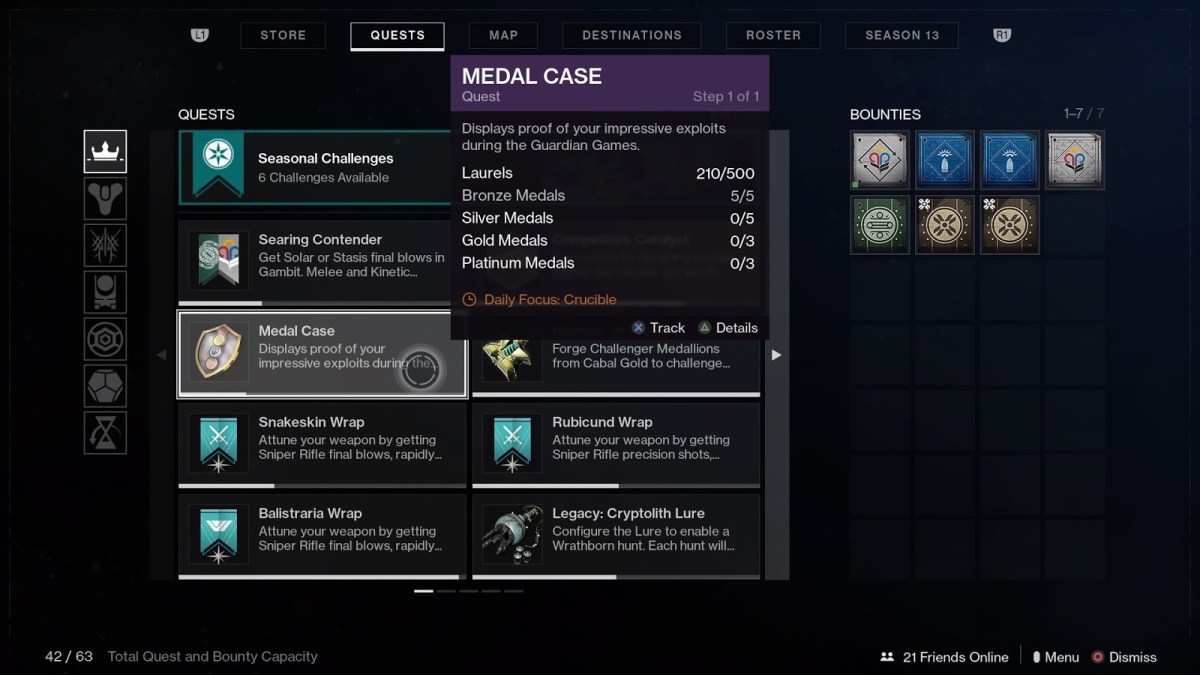 What is the Medal Case in Destiny 2?