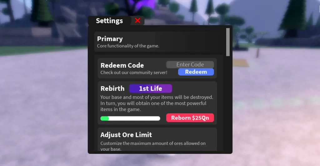 How to redeem codes for Miner's Haven