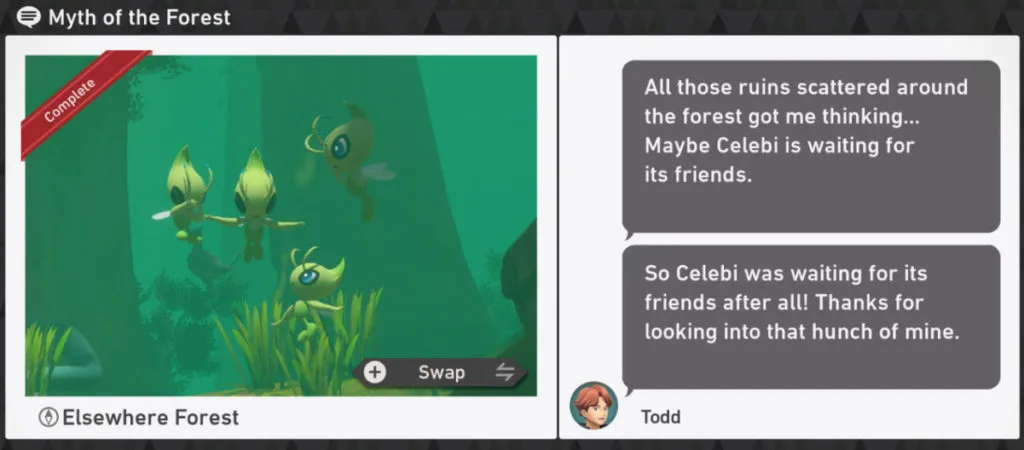 New Pokemon Snap Elsewhere Forest Request Myth of the Forest Complete