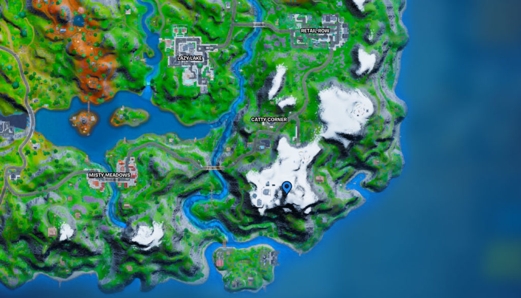 Where is the tallest mountain in Fortnite?