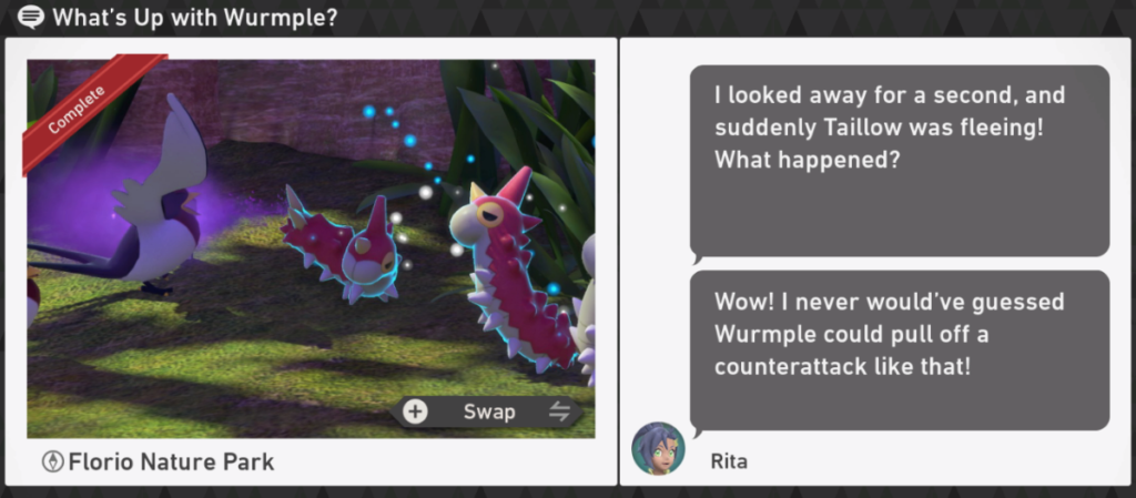 New Pokemon Snap - Florio Nature Park Day Request - What's Up With Wurmple