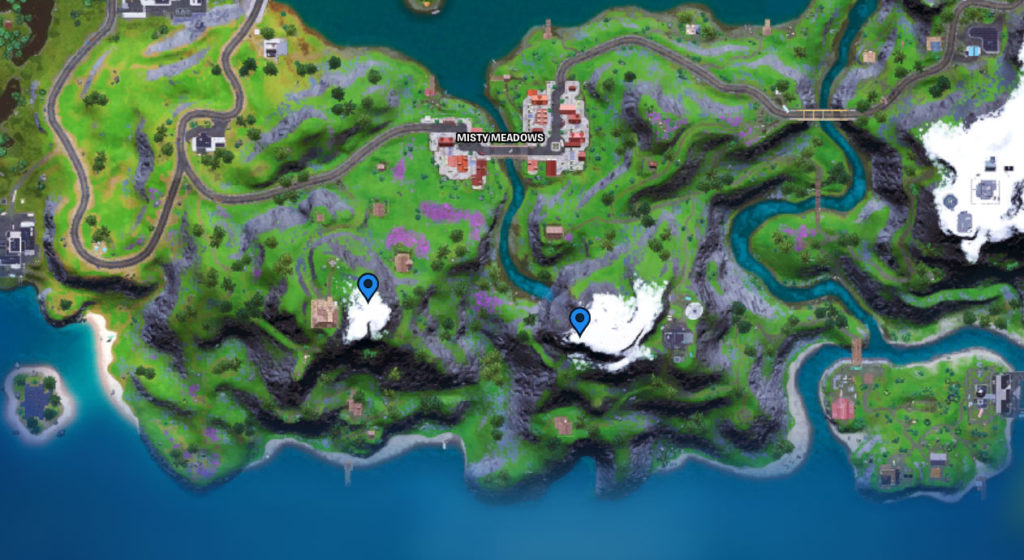 Fortnite: Where to place Alien Light Communication Devices on Mountain Tops Map