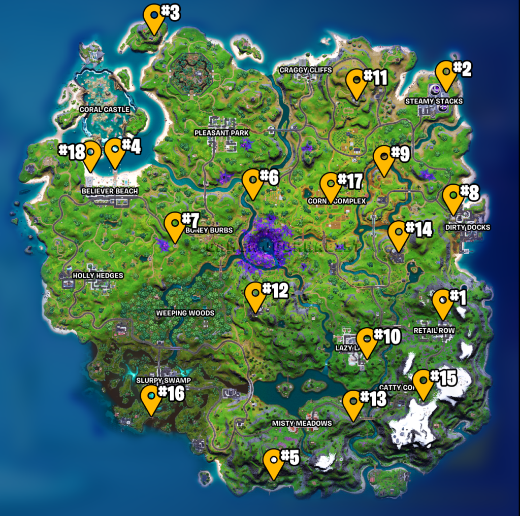 All Character Locations Fortnite Chapter 2 Season 7