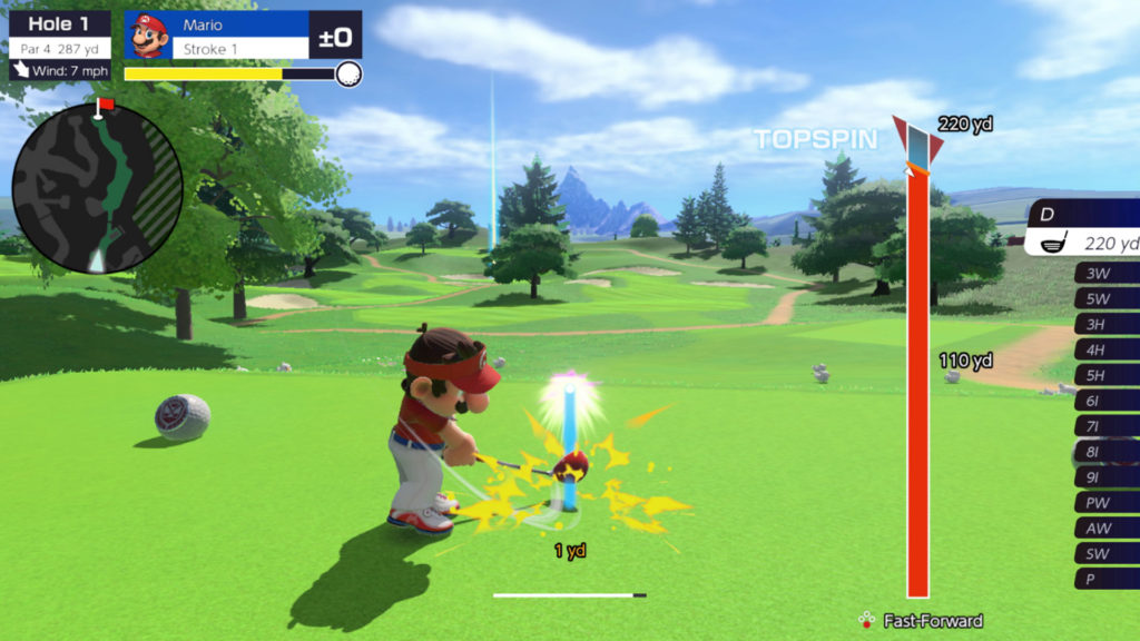 How to do topspin and backspin in Mario Golf Super Rush