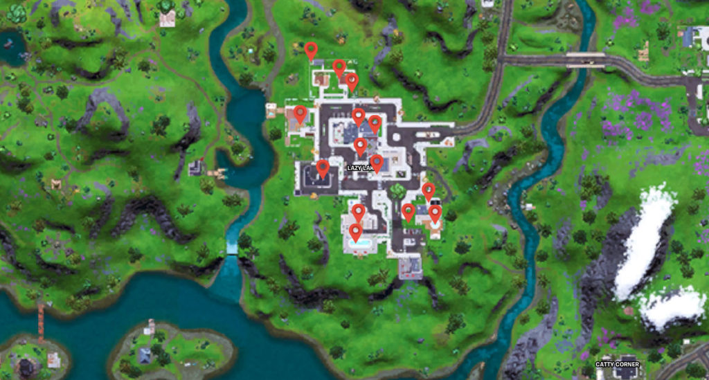 Fortnite Chest Locations in Lazy Lake map