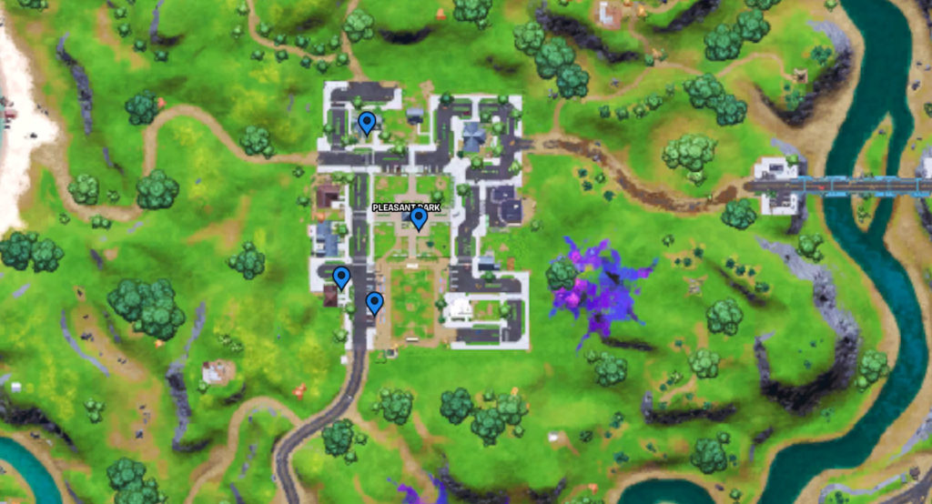 Welcome Signs Pleasant Park Fortnite Map Chapter 2 Season 7 Week 3
