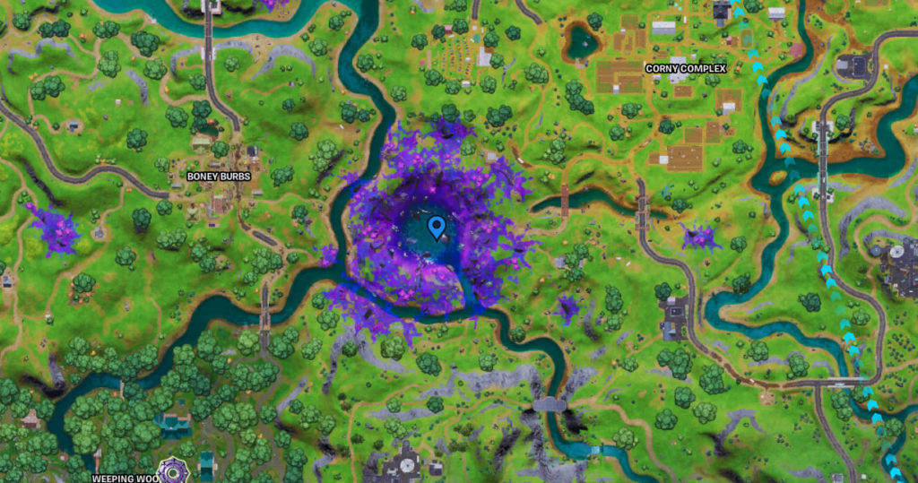 Where to find Alien Trees in Fortnite Map