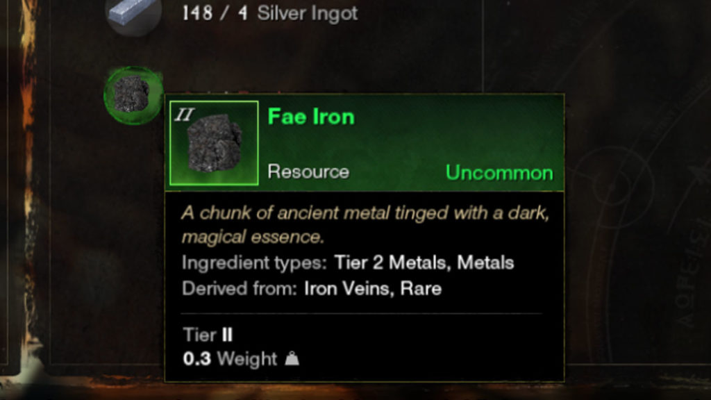 Where to get Fae Iron in New World