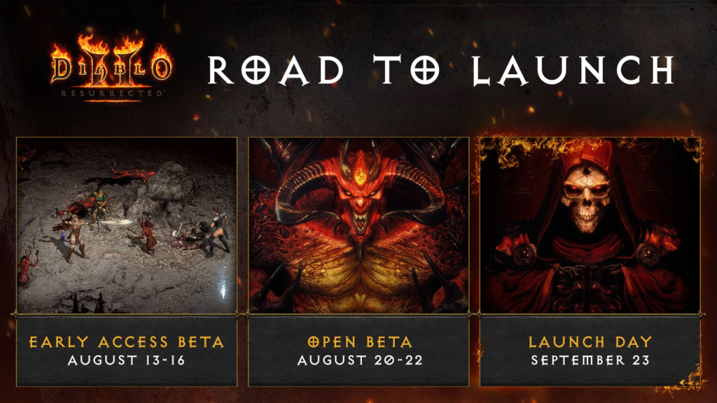 Diablo 2 Resurrected start dates