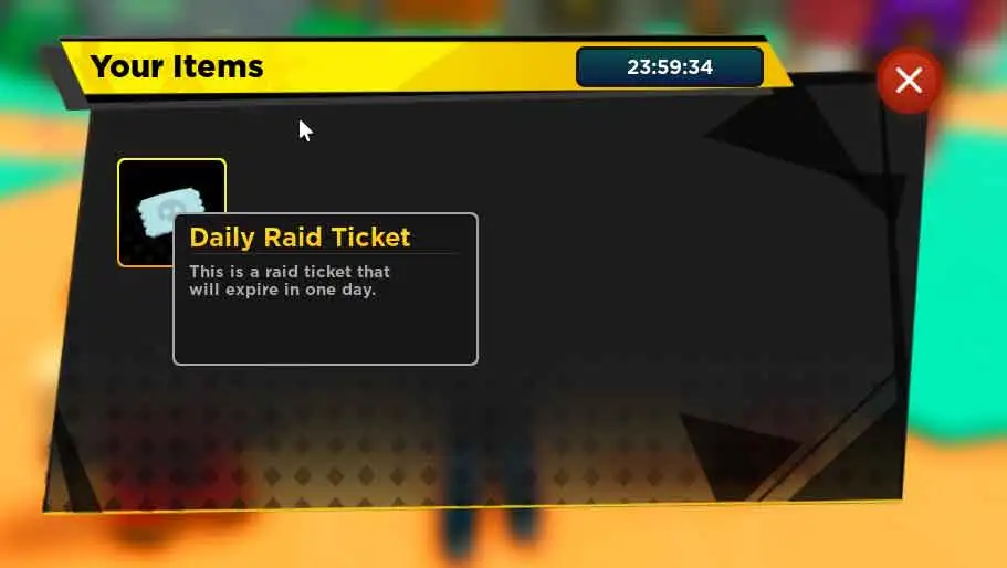Anime Fighters Daily Raid Ticket