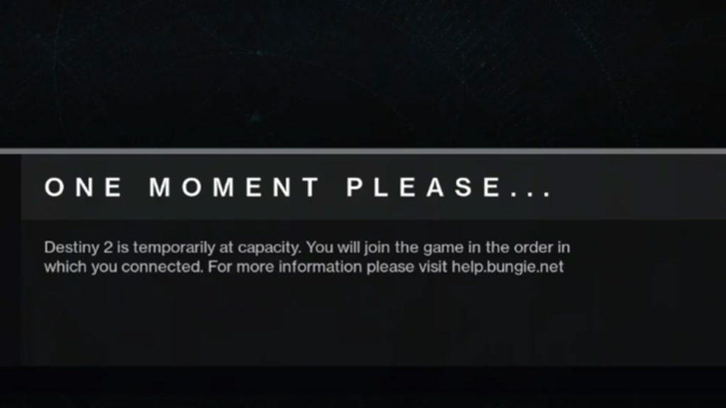 Destiny 2 Servers Temporarily at Capacity