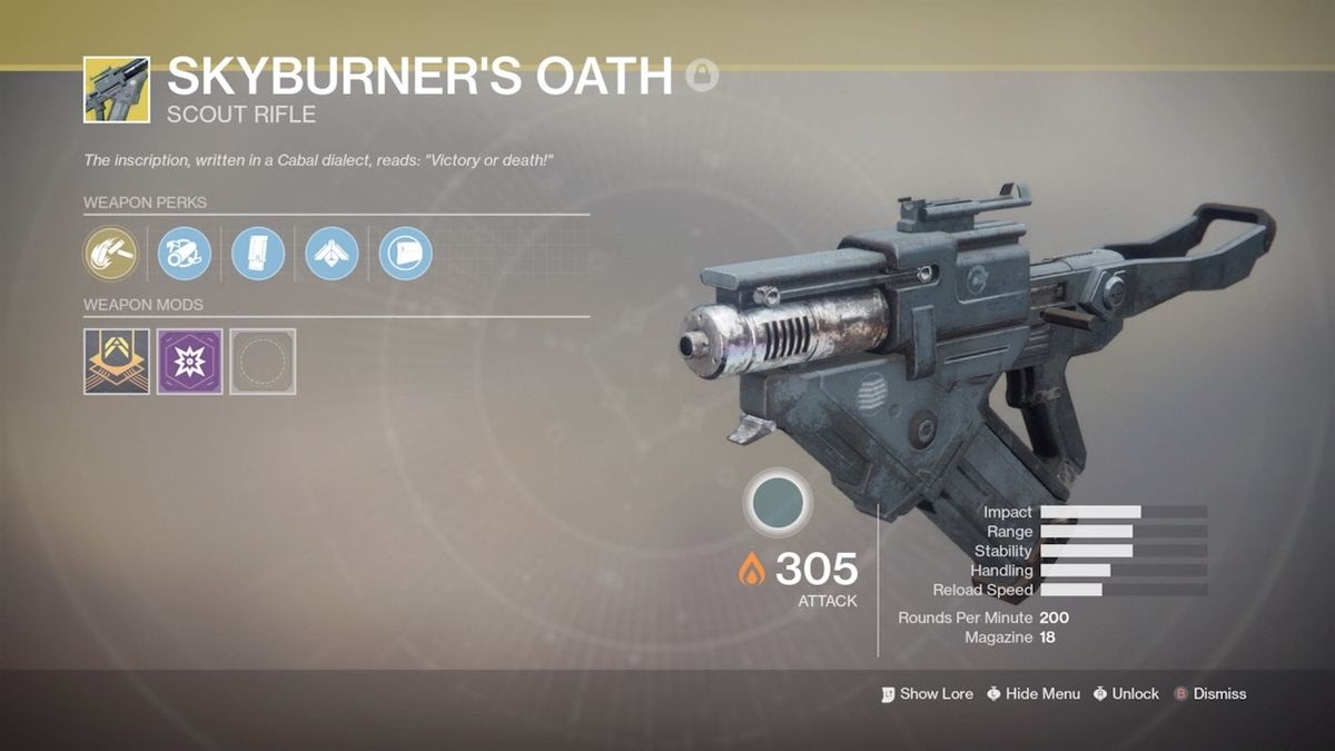 How to get Skyburner's Oath in Destiny 2