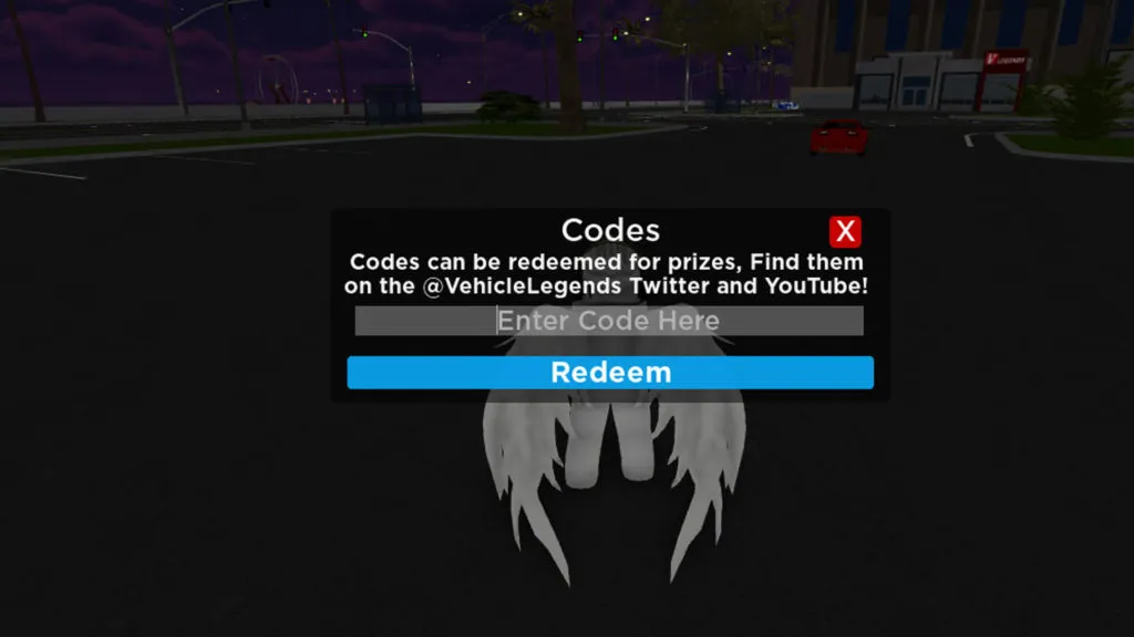 Vehicle Legends codes December 2023