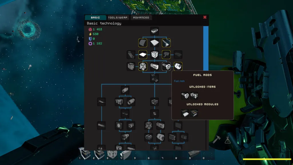 Starbase Technology Tree for Fuel Rods
