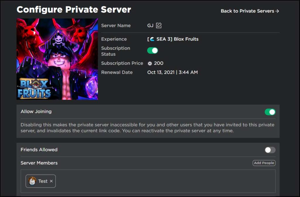 Blox Fruits Private Server (Working) - VIP Servers