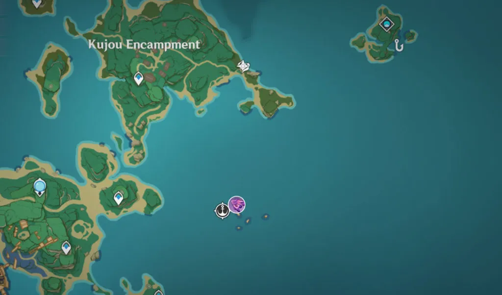Genshin Impact Raimei Angelfish Location Map