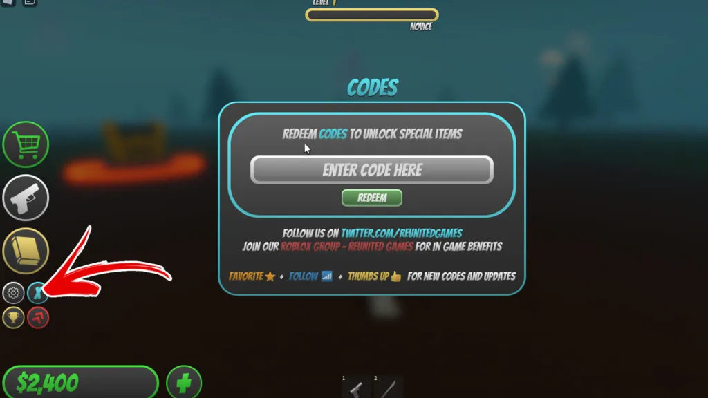 How to enter codes in Zombie Tycoon