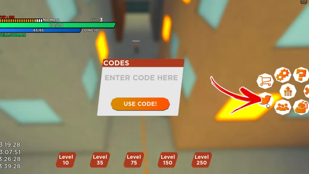 How to redeem codes in Roblox One Punch Man