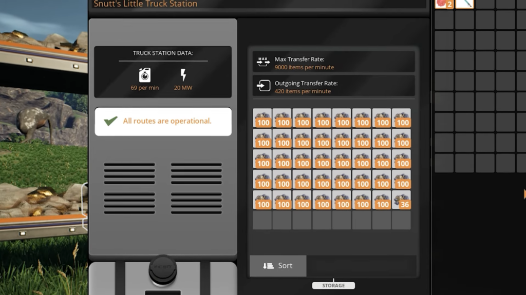 Satisfactory Update 5 Truck Station UI