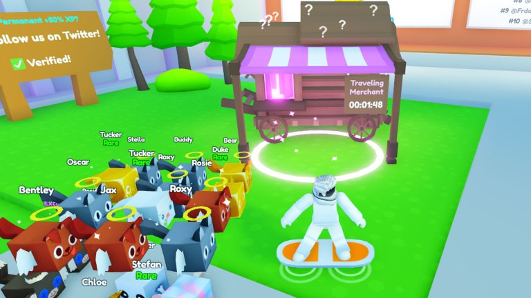 Where to find the Traveling Merchant in Pet Simulator X
