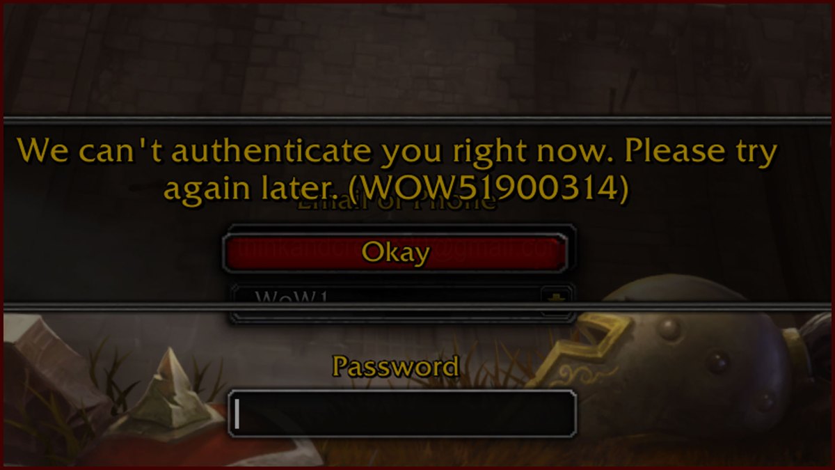 World of Warcraft WOW51900314 Error Fix