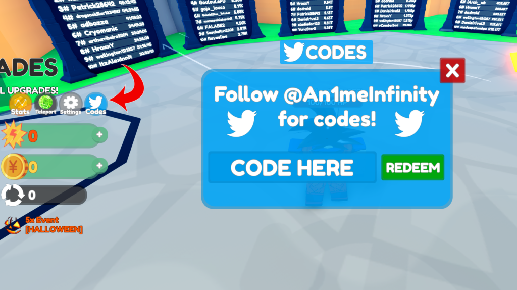 Anime Infinity Redeem Codes