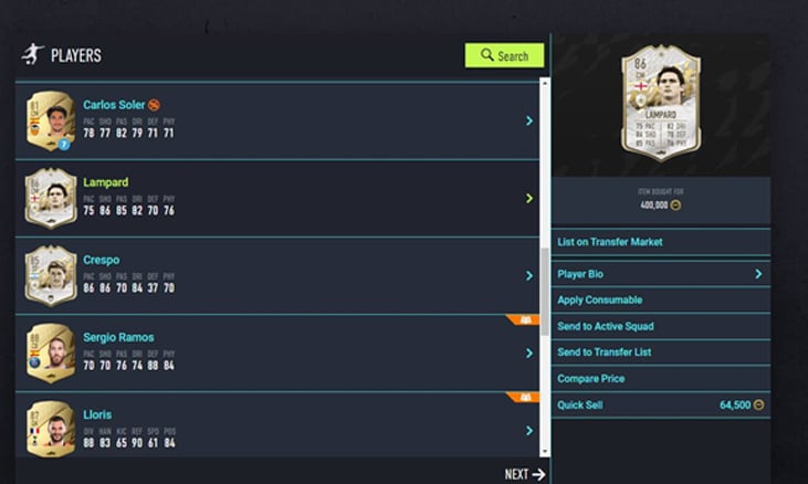 FIFA 22 Lampard Base Icon Stats