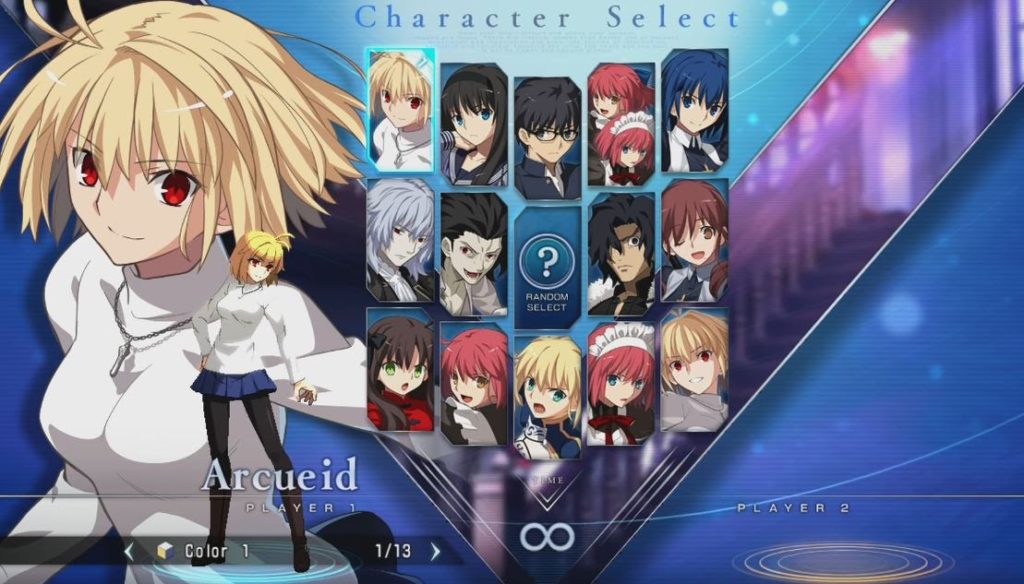 Melty Blood Type Lumina Roster