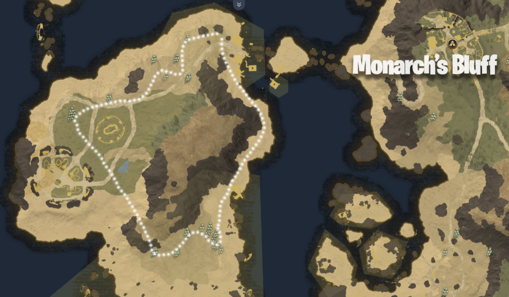 Monarchs Bluff Farming Route
