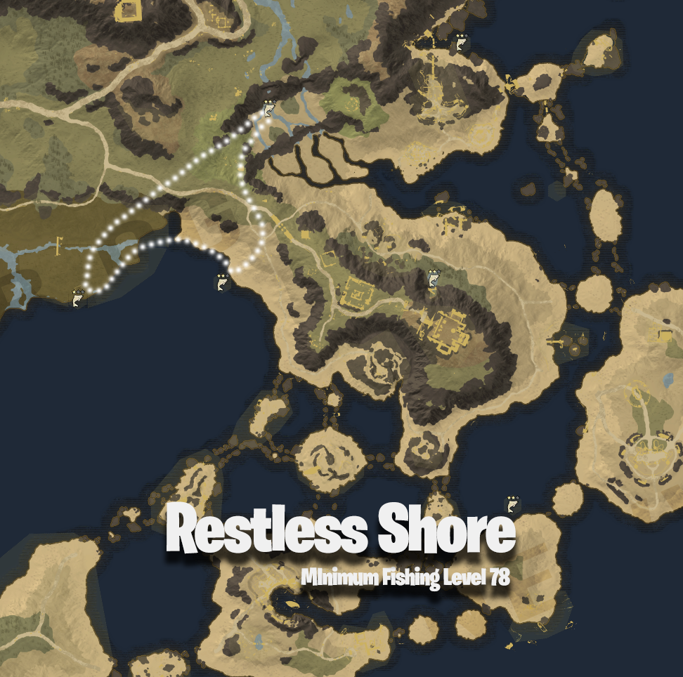 Restless Shore Fishing Route Lvl 78