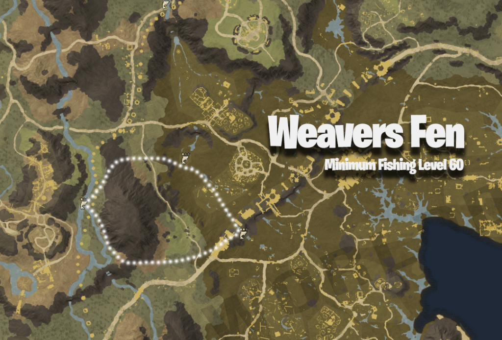 Weavers Fen Fishing Route Lvl 60