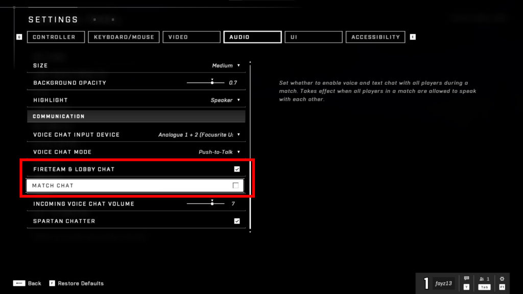 How to turn off voice chat in Halo Infinite