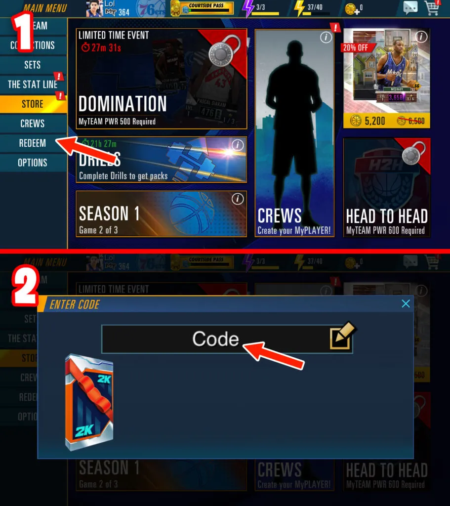 NBA 2K Mobile codes December 2023