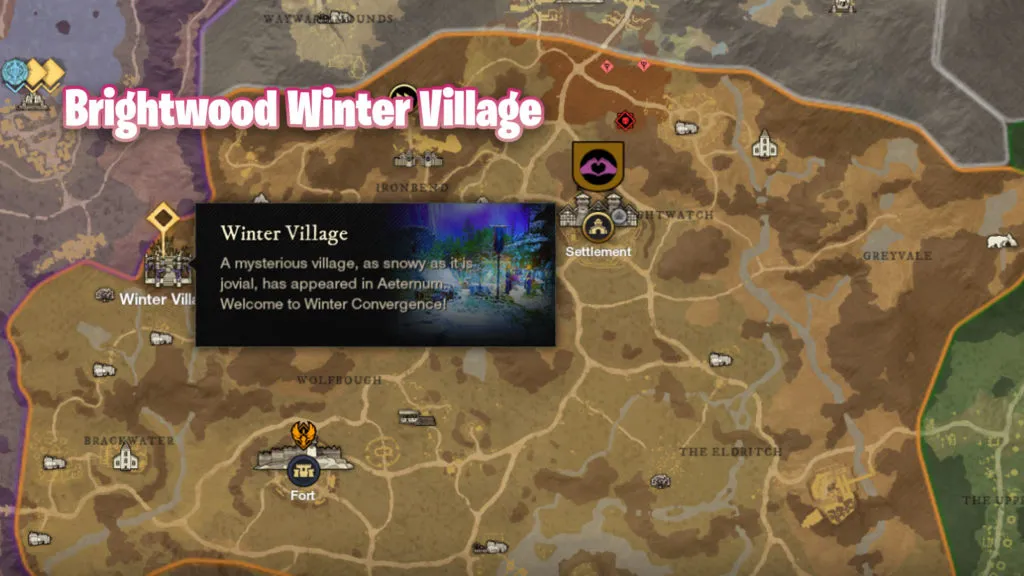 All Winter Village Locations in New World - Brightwood