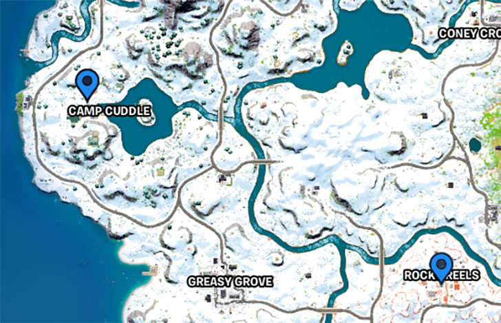 Fortnite Snowman Locations Map