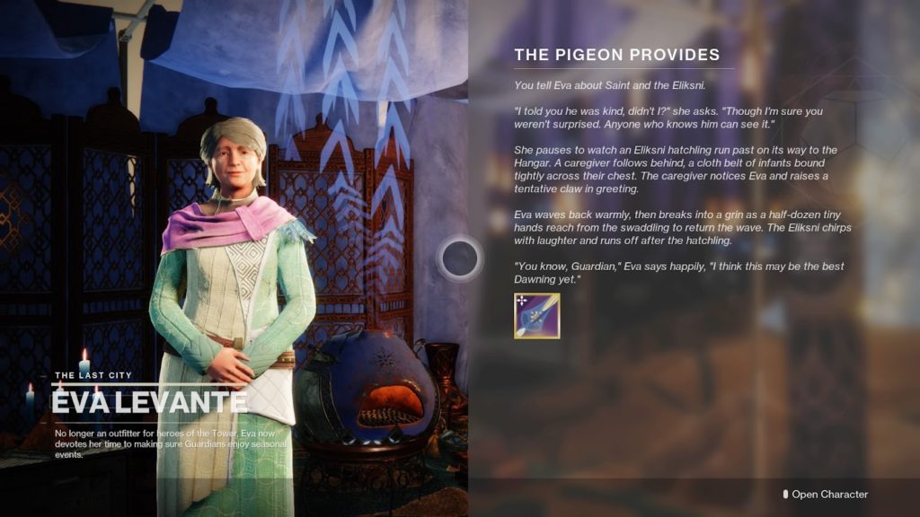 How to Complete The Pigeon Provides in Destiny 2 - Speak with Eva Levante