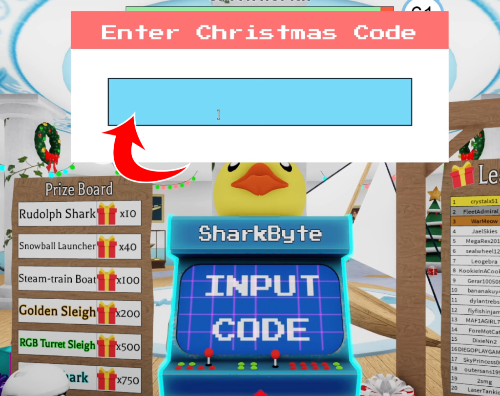 Sharkbite Enter Christmas Code